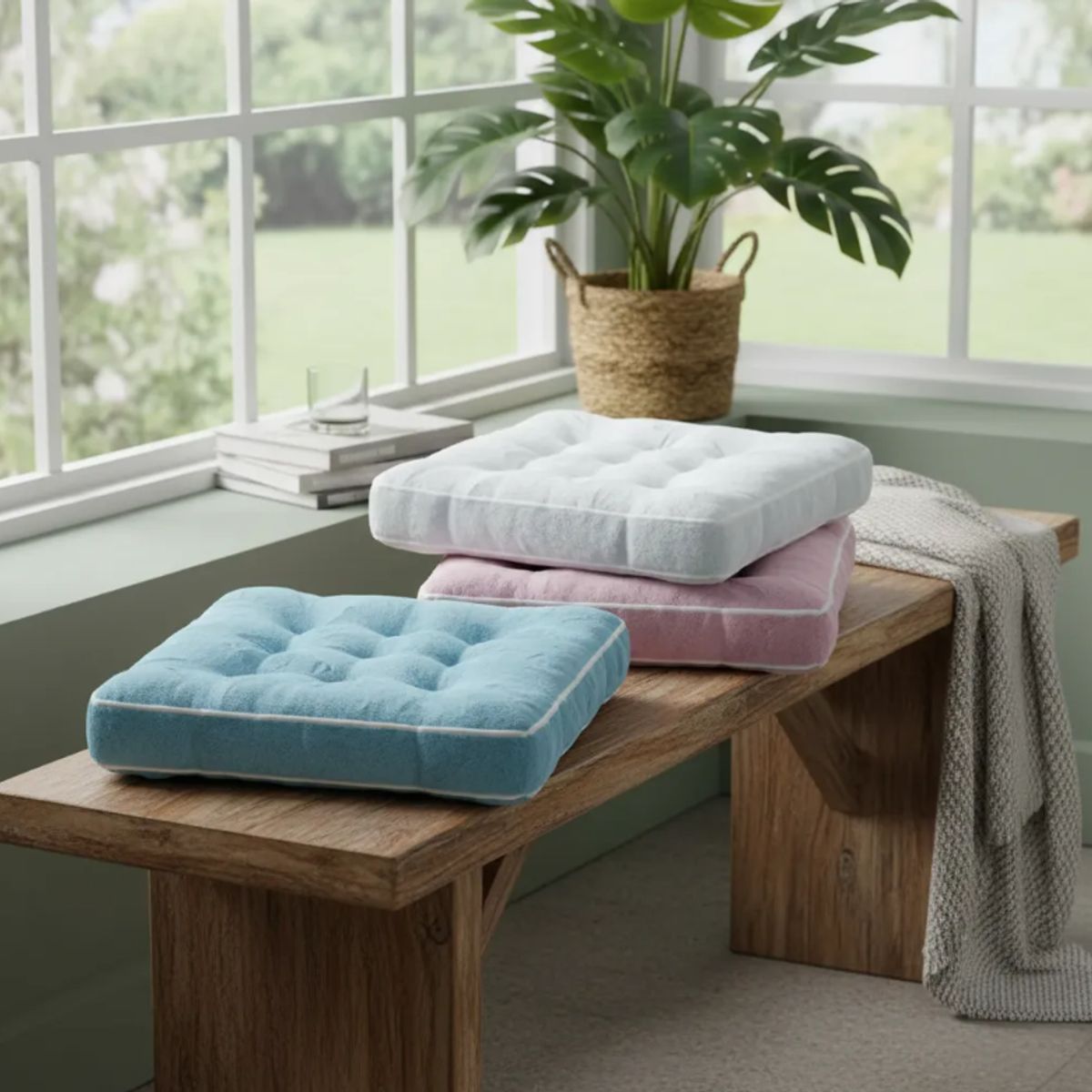 GENERICO - Cojín De Asiento Para Silla Felpa Suave Cuadrado 40x40 Cm