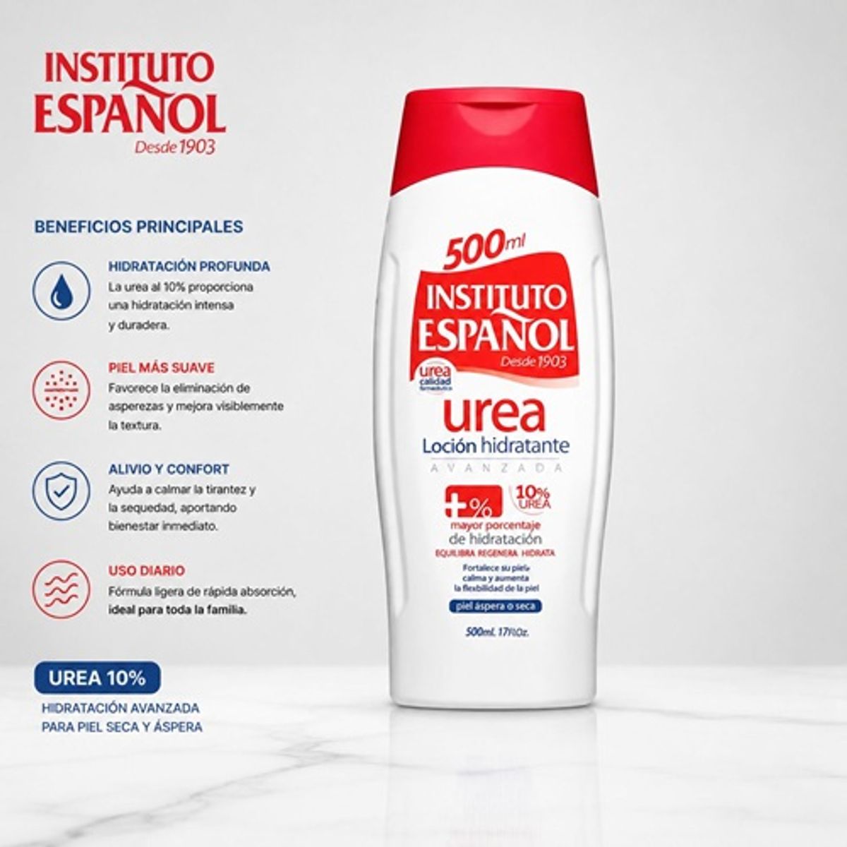 INSTITUTO ESPANOL - LOCION HITRANTANTE UREA 10 % 500 ML