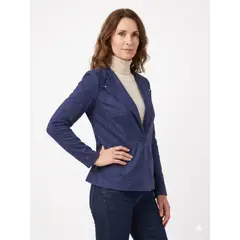 MAGENTA WOMAN - Blazer Suede Liso 21 Azul