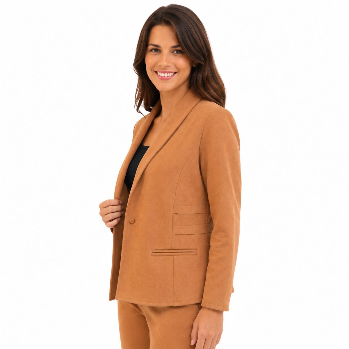 MAGENTA WOMAN - Blazer Suede Liso 05 Camel