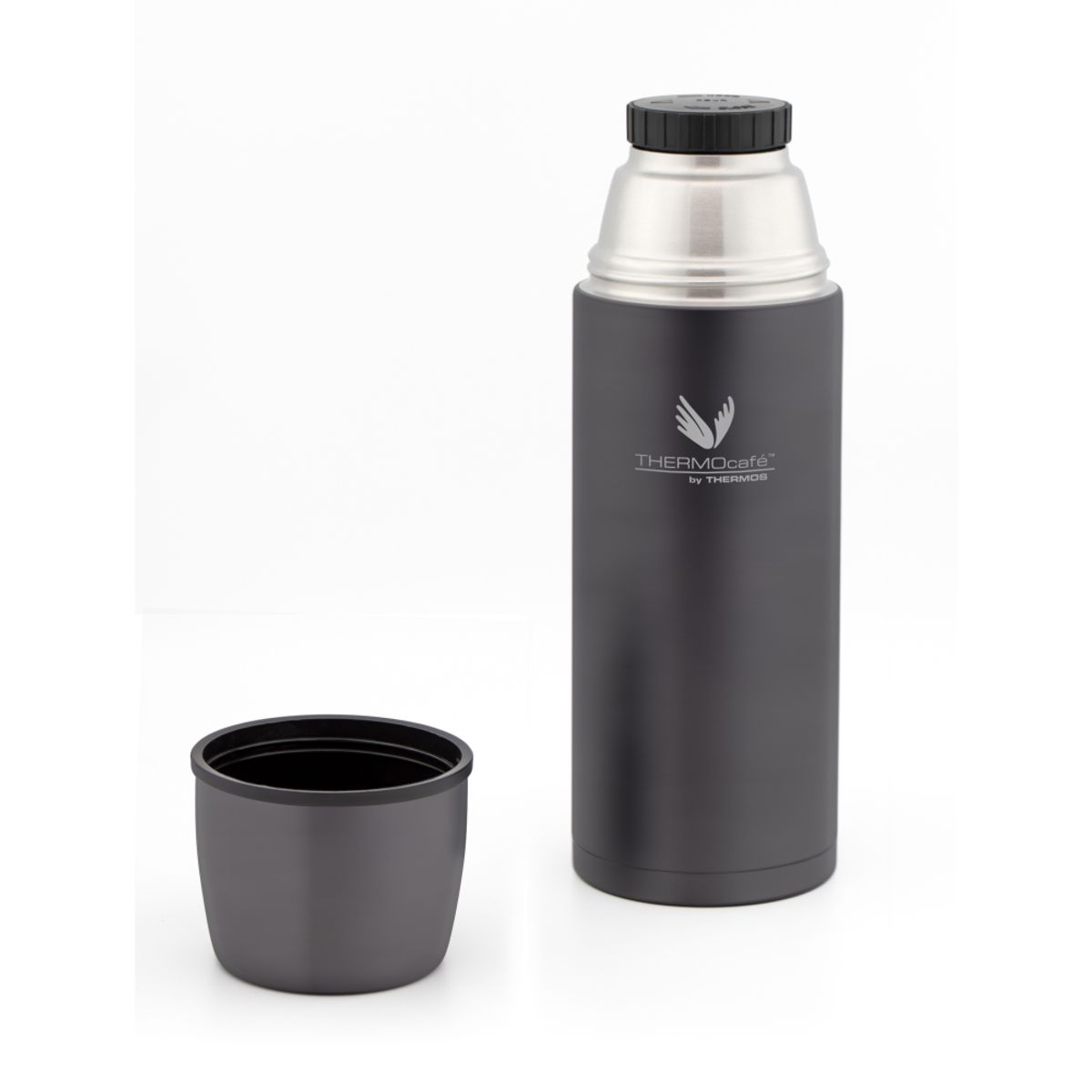 THERMOS - Termo Thermos Thermocafé 1 Litro Acero Inoxidable Negro Mate