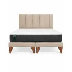 GENERICO - Respaldo De Cama 2 Plazas Beige Turin