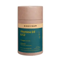 GENERICO - Vitamina D3 & K2 - 120 Cápsulas - Biostream