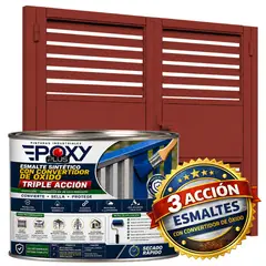 EPOXY - ESMALTE SINTETICO - CONVERTIDOR OXIDO - 1-2 GALÓN - ROJO MARRÓN