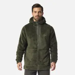 LIPPI - Polar Hombre Bear Shaggy-Pro Hoody Jacket Verde Militar