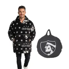 WINDSOR - Poncho poleron Cojín Adulto Colocolo Negro L