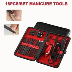 GENERICO - Set de manicura cortauñas kit de aseo profesional 18 unds