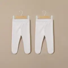 OPALINE - Pack 2 Panty Ballerina Ajuar Blanco Bebé Unisex