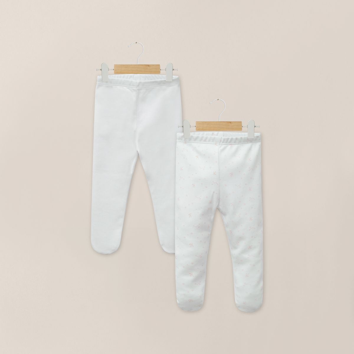 OPALINE - Pack 2 Panty Ballerina Blanco Y Rosado Bebé Niña