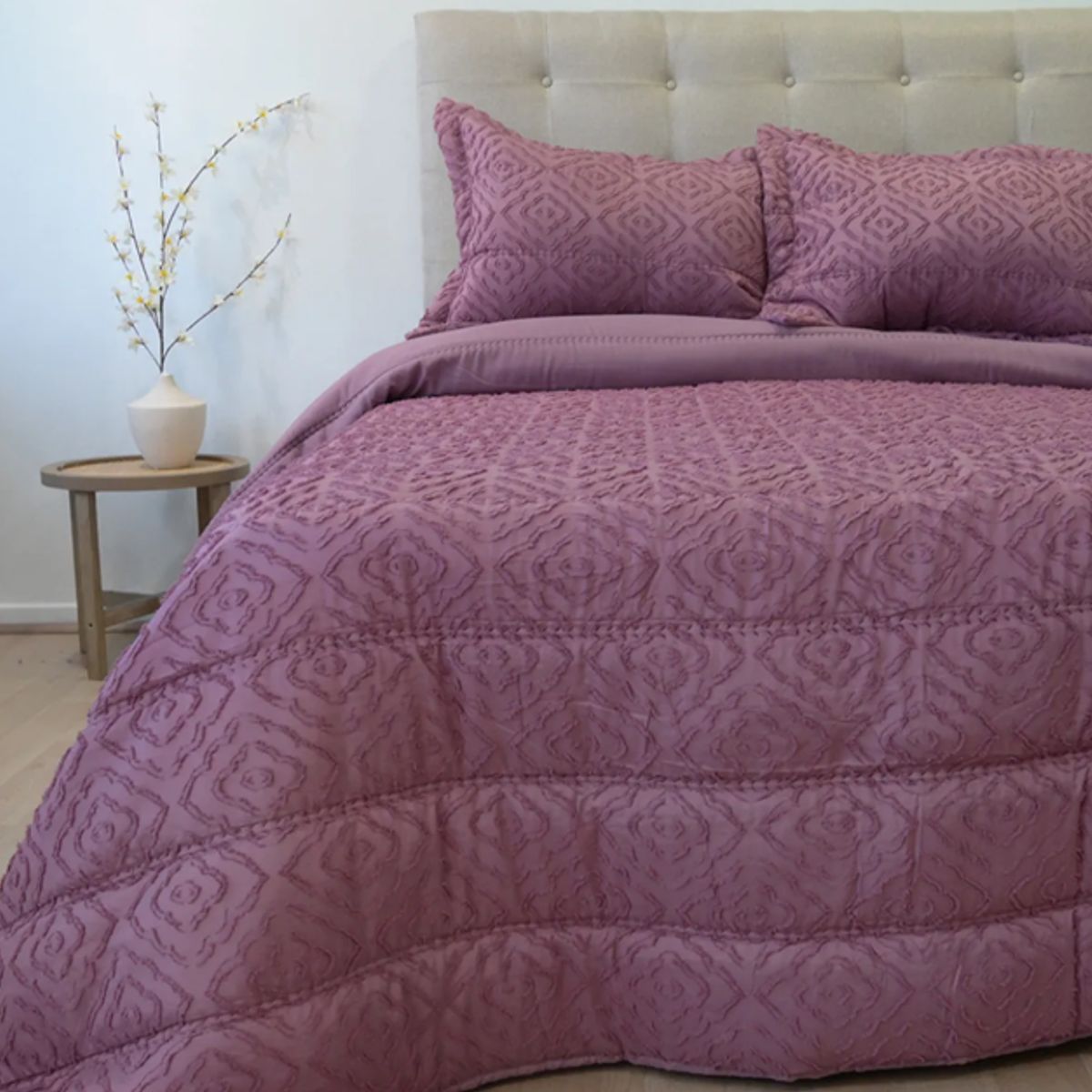 DORAL - Cubrecama Plumon Touch Deluxe Doral Azul 1.5 PLAZAS