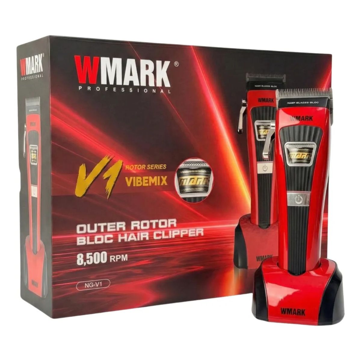 WMARK - WMARK cortadora de pelo NG-V1 8500 Rpm, Rojo