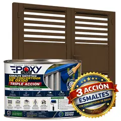 EPOXY - ESMALTE SINTETICO - CONVERTIDOR OXIDO - 1-2 GALÓN - MARRÓN TIERRA