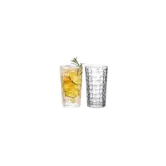 GENERICO - Set 6 Vasos De Vidrio 400 Ml – Vasos Altos 8x14x7 Cm