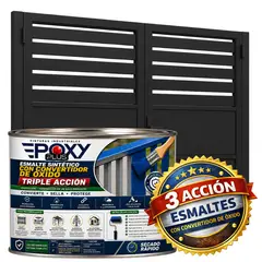 EPOXY - ESMALTE SINTETICO - CONVERTIDOR OXIDO - 1-2 GALÓN - NEGRO INTENSO