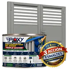 EPOXY - ESMALTE SINTETICO - CONVERTIDOR OXIDO - 1-2 GALÓN - GRIS ALUMINIO
