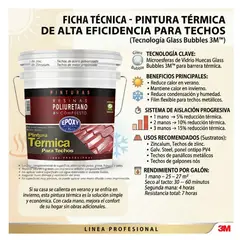 EPOXY - PINTURA TERMNICA TECHOS EVITA CONDENSACIÓN - AISLANTE Y ANTI CALOR - GALON - BEIGE
