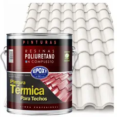 EPOXY - PINTURA TERMNICA TECHOS EVITA CONDENSACIÓN - AISLANTE Y ANTI CALOR - GALON - BLANCO