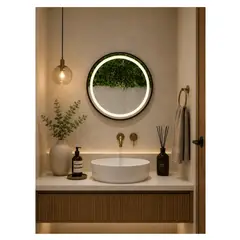 GENERICO - Espejo LED Redondo Black 60 cm