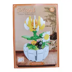 GENERICO - Set Bloque de construcción - Diseño Plantas - Colección Flores - Modelo4 Crisantemo