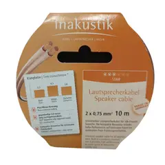 GENERICO - CABLE DE PARLANTES STAR 2X0,75 MM INAKUSTIK ROLLO 10 MT