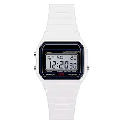 GENERICO - Reloj Digital Cuadrado LED Deportivo Unisex Correa Silicona Negro