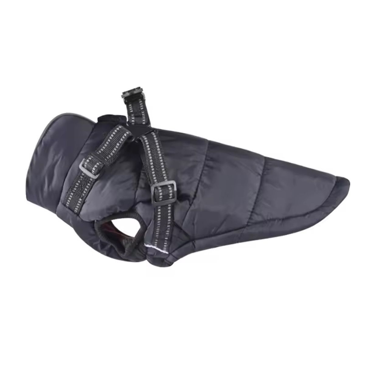 GENERICO - Parka Impermeable para Perros Toy o Cachorros, Forrada y con Arnés Reflectante - S