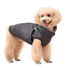 GENERICO - Parka Impermeable para Perros Pequeños, Forrada y con Arnés Reflectante - XL