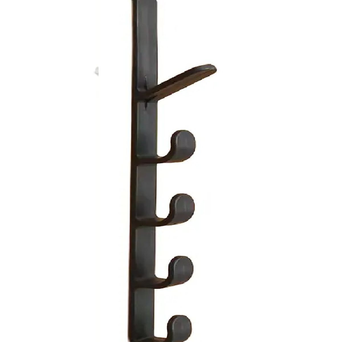 GENERICO - Gancho, Colgador, Soporte Organizador Para Puerta 5 Unidades espesor 4 cms Negro
