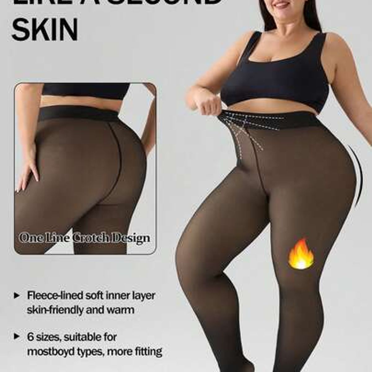 GENERICO - Calza Panty efecto piel Talla grande