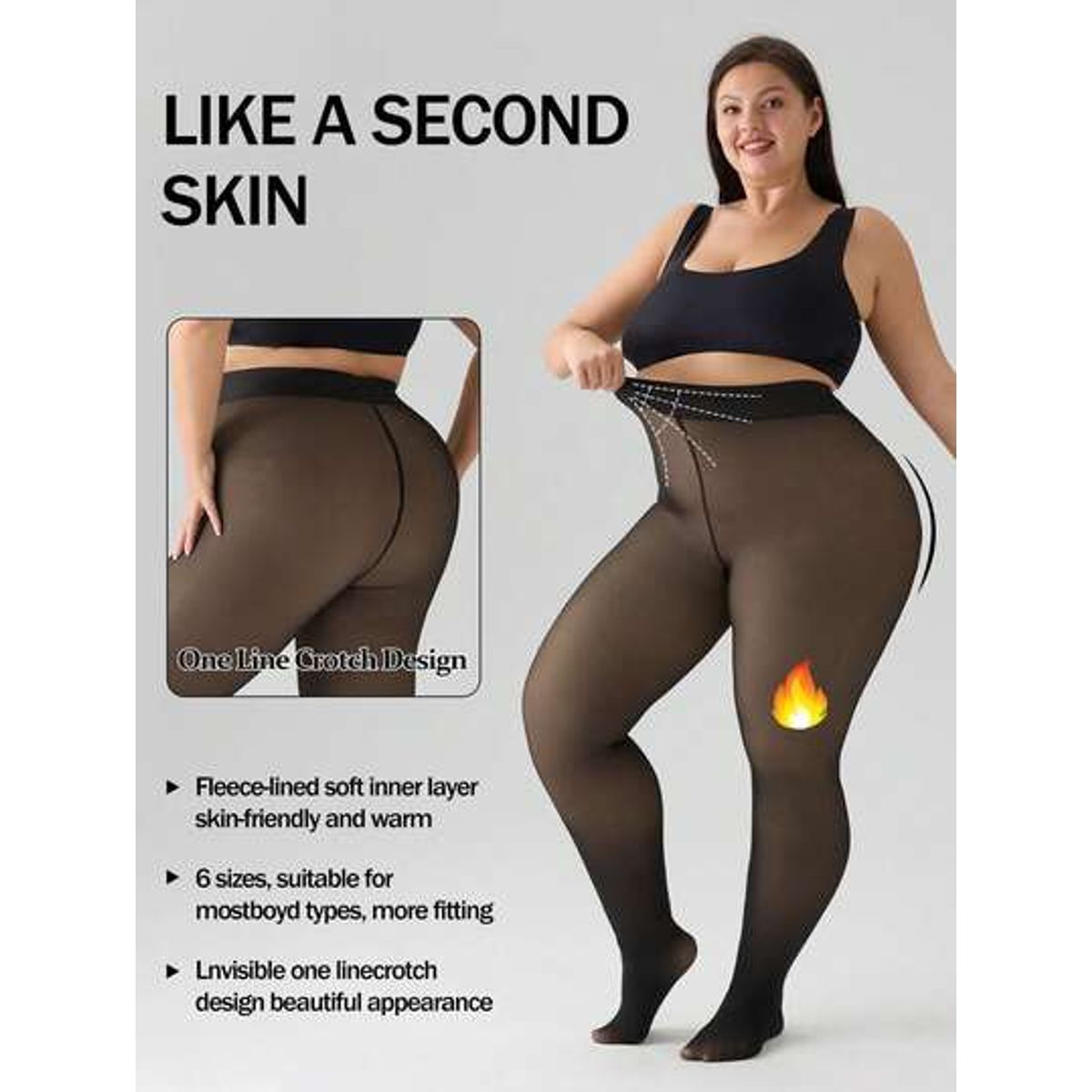 GENERICO - Calza Panty efecto piel Talla grande