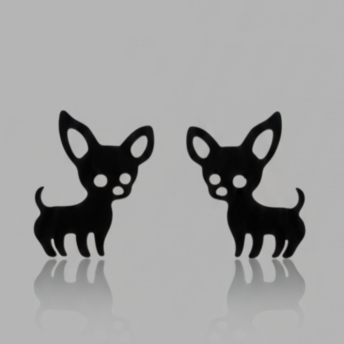 GENERICO - Aros pendientes de fantasia chihuahua black