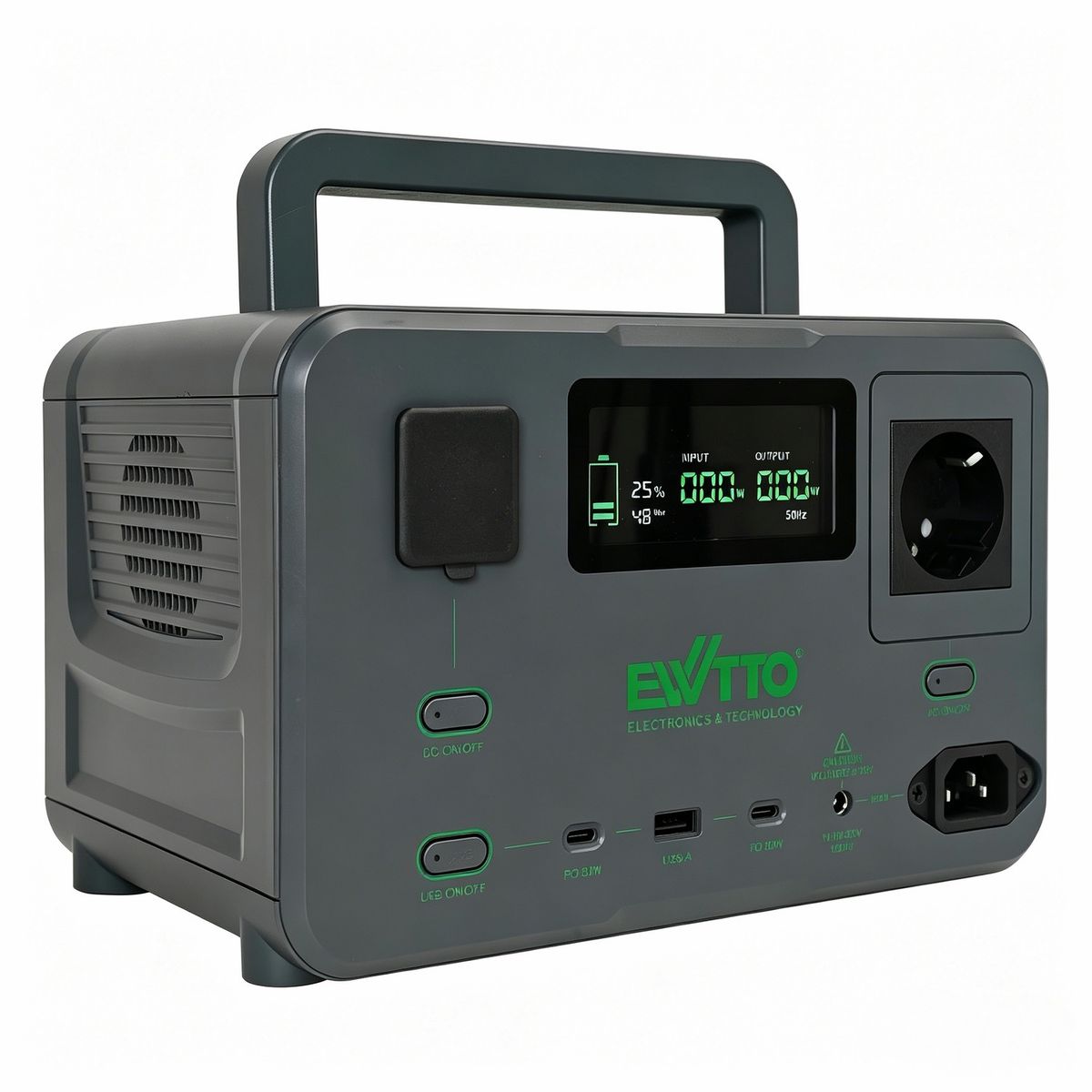 EWTTO - EWTTO Generador Solar Portátil 400W 256Wh Batería  para Camping Emergencia Viajes de Energía