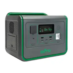 EWTTO - EP800 Generador Solar Portátil 800W 512Wh - LiFePO4, Carga Rápida 1.5H, UPS, LED, USB-C 100W, 8 Puertos