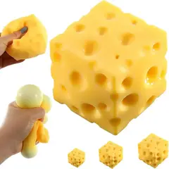 TIOZONEY - Squishy De Queso Cheese Antiestrés Amarillo Diversion Niños 5CM