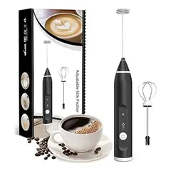 MOVI - BATIDOR DE CAFE ELÉCTRICO RECARGABLE USB CON CABEZALES INTERCAMBIABLES