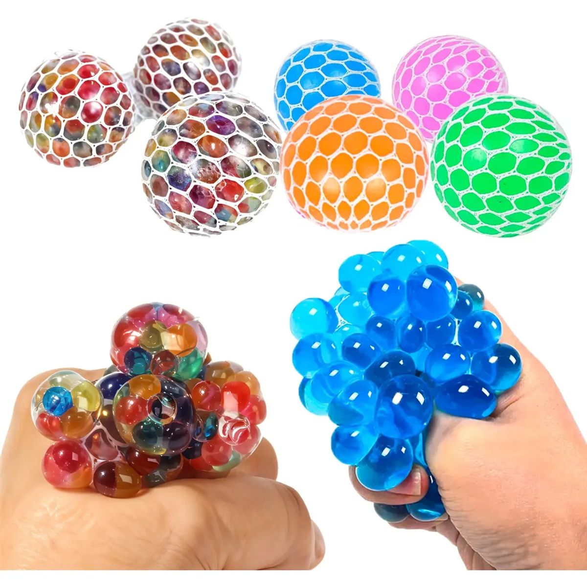 TIOZONEY - Pack 12 Squishy Malla 4.5 Cms - Juguete Sorpresa Cumpleaños