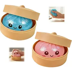 TIOZONEY - 2PCS Squishy De Dumpling Antiestrés Diversion Niños