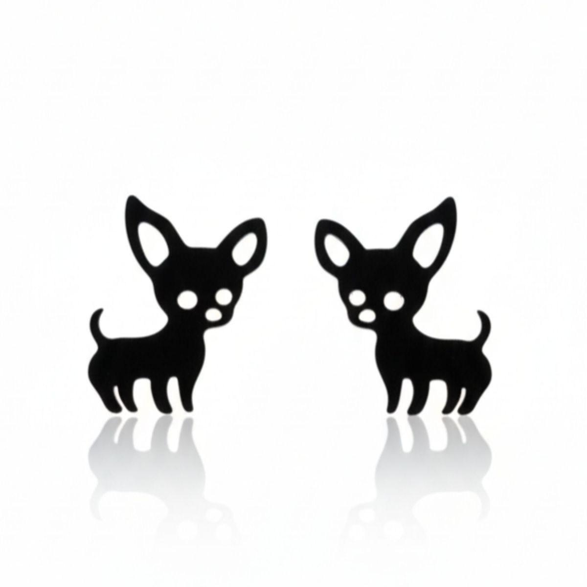 GENERICO - Aros pendientes de fantasia chihuahua black
