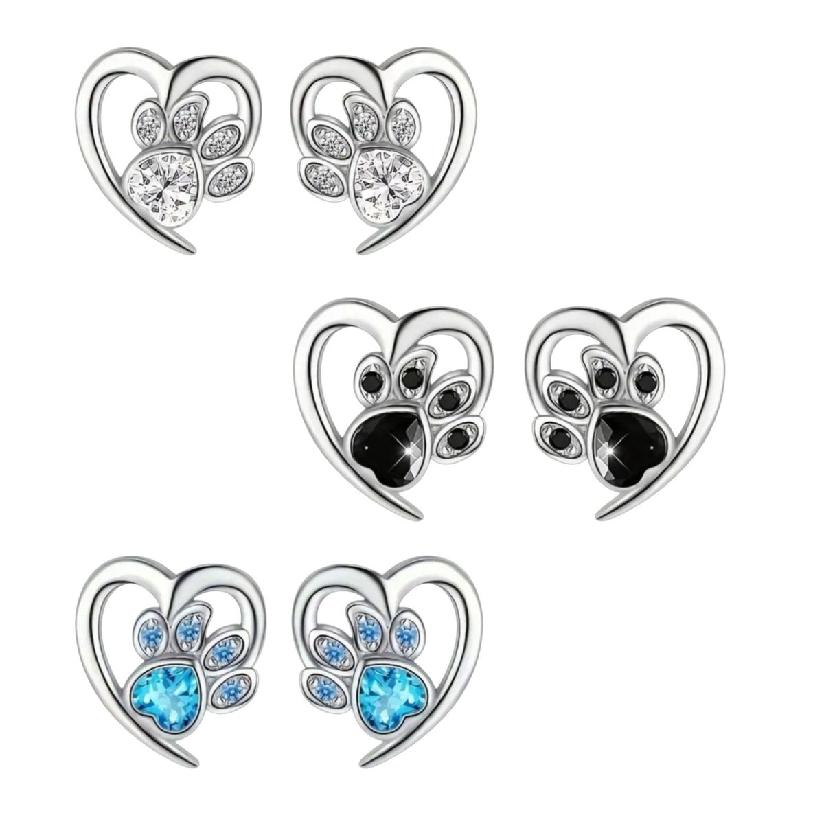 GENERICO - Pack aros pendientes circon de fantasia x 3