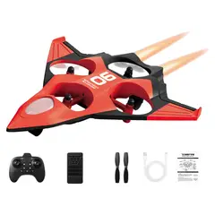 CLEBER - Dron Avión A Control Remoto Cuadricóptero Juguete Inalámbrico Giro 360 Niños 1 Un
