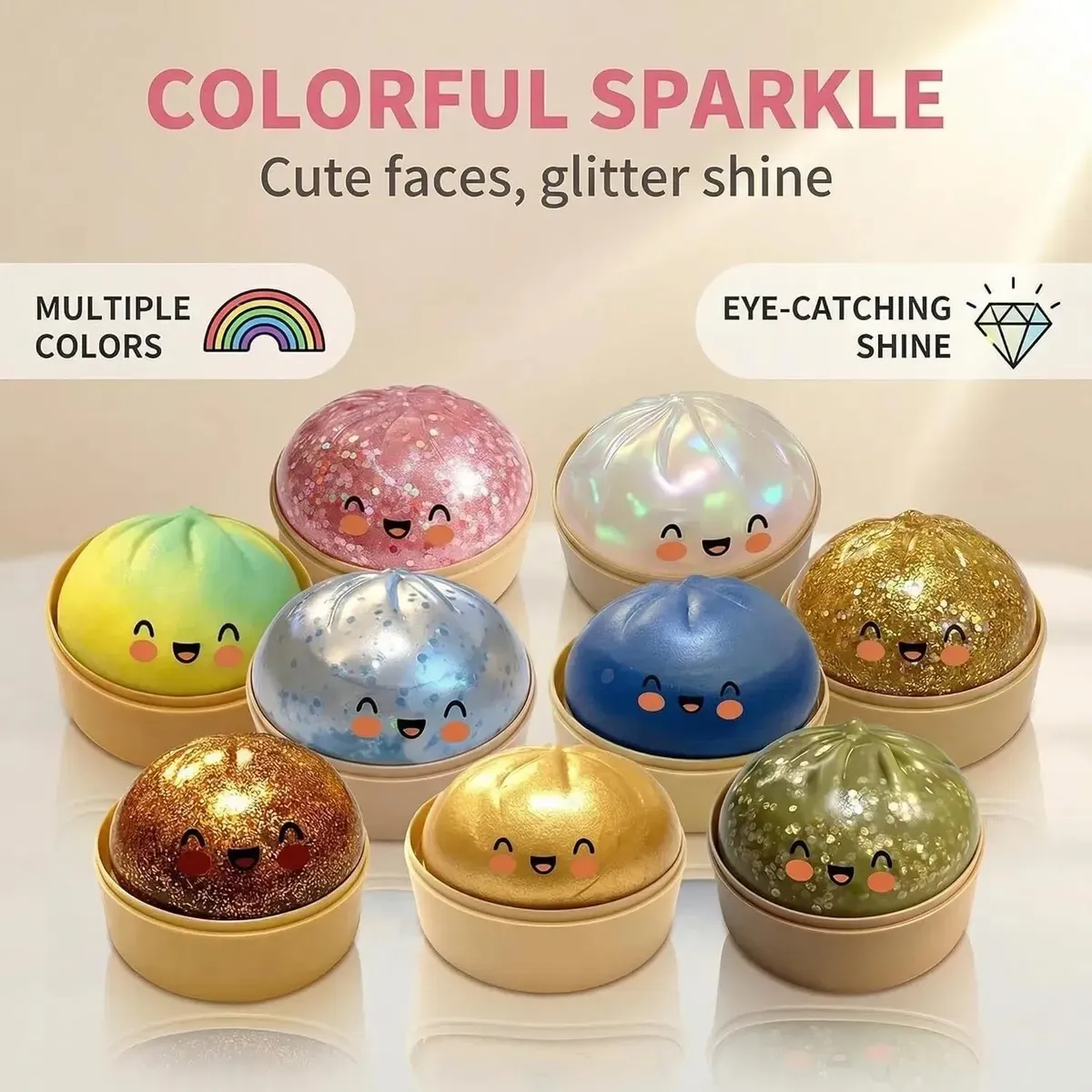 TIOZONEY - 8PCS Squishy De Dumpling Antiestrés Diversion Niños