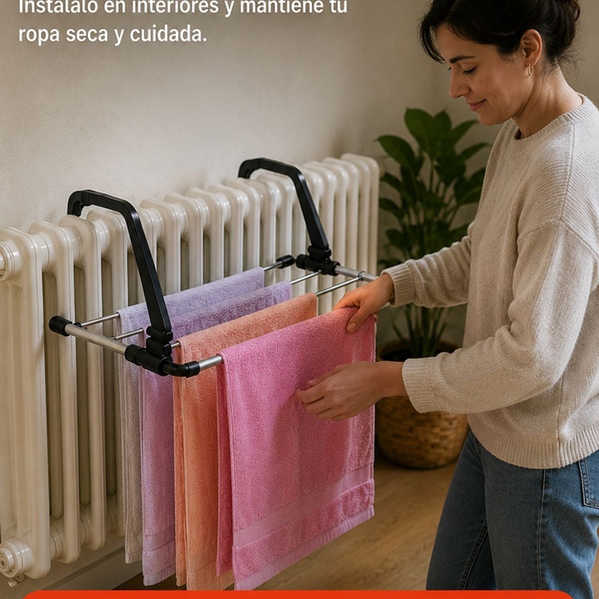MOVI - Tendedero Plegable Acero Inoxidable para Balcón y Ventana