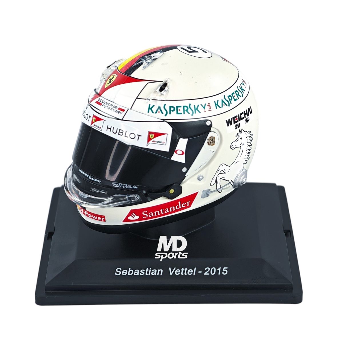 FORMULA 1 - Casco Formula 1 Sebastian Vettel Ferrari 2015 Spark Escala 1:5