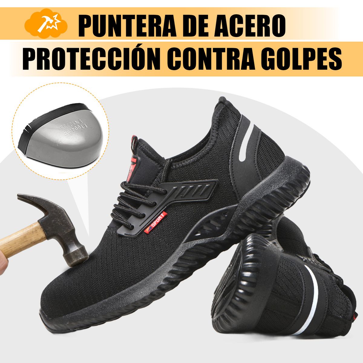 VIDITA - Zapatillas Seguridad Hombre Punta Acero Antiperforación Baratas Trabajo Industrial