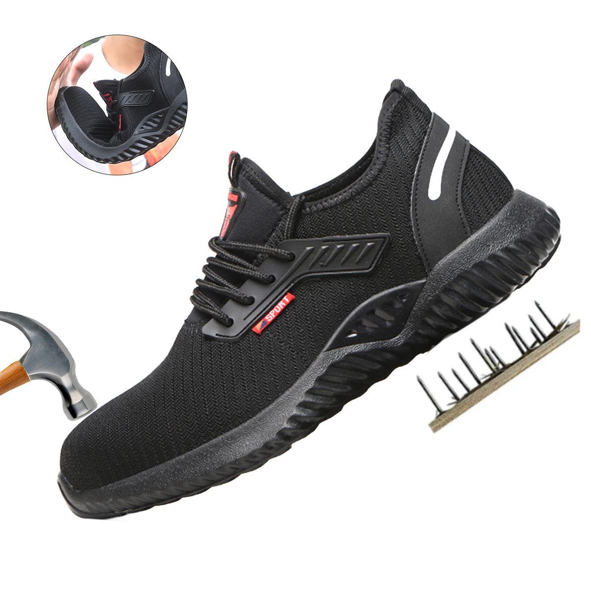 VIDITA - Zapatillas Seguridad Hombre Punta Acero Antiperforación Baratas Trabajo Industrial