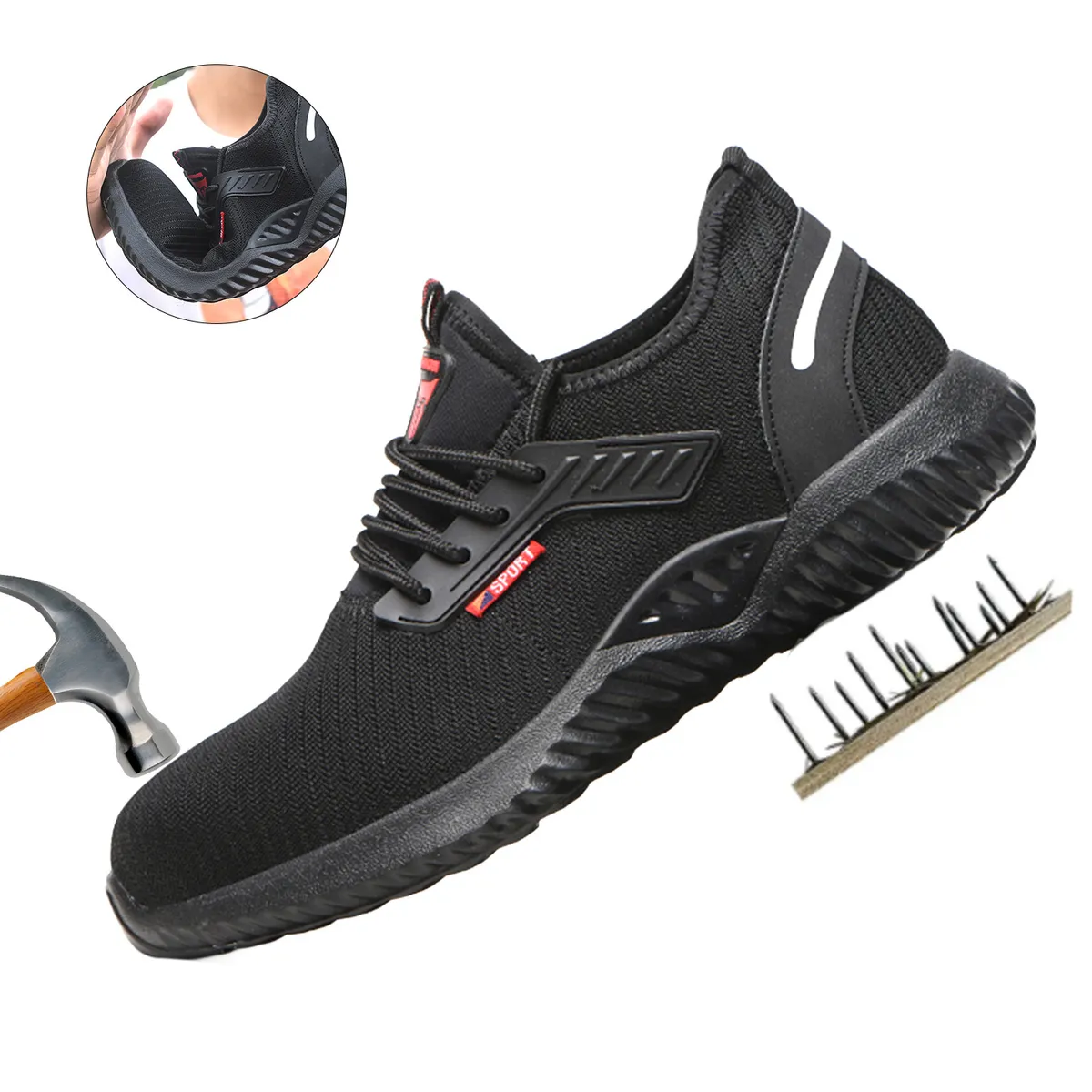 VIDITA - Zapatillas Seguridad Hombre Punta Acero Antiperforación Baratas Trabajo Industrial
