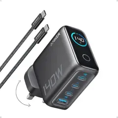 ANKER - Cargador 140w 4 Puertos Pd3.1 Display
