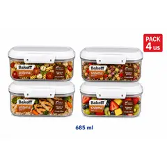 SISTEMA - Set de 4 Contenedores Herméticos 1220 - Capacidad 685 ml.- Fabricado en Nueva Zelandia