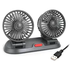 GENERICO - Ventilador Doble USB para Auto - Eficiencia y Comodidad