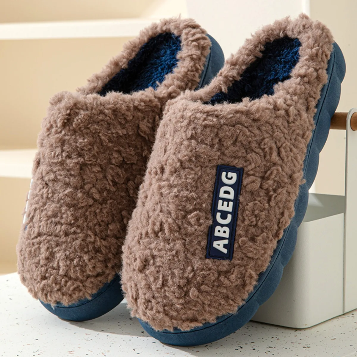 CRUSEC - Pantuflas de algodón de otoño e invierno para parejas